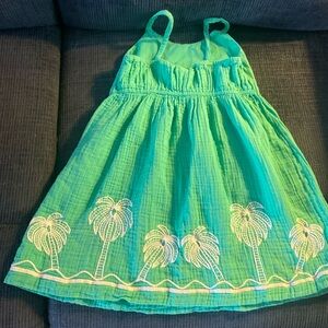 Old Navy Green Kids Dress with Palm Embroidery